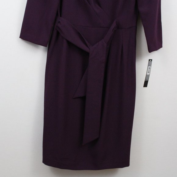 ⬇️$25 Tahari ArthurS. Levine Purple 3/4 Sleeve Dress - Picture 4 of 13